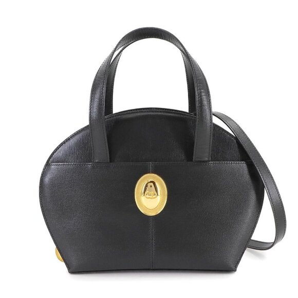 Christian Dior Hand Shoulder Bag Leather Black Purse 90287580 - Picture 2 of 10